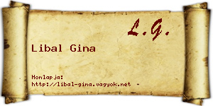 Libal Gina névjegykártya